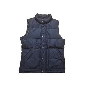 Lands End Navy Quilted Down Puffer Vest Size Medium 38-40